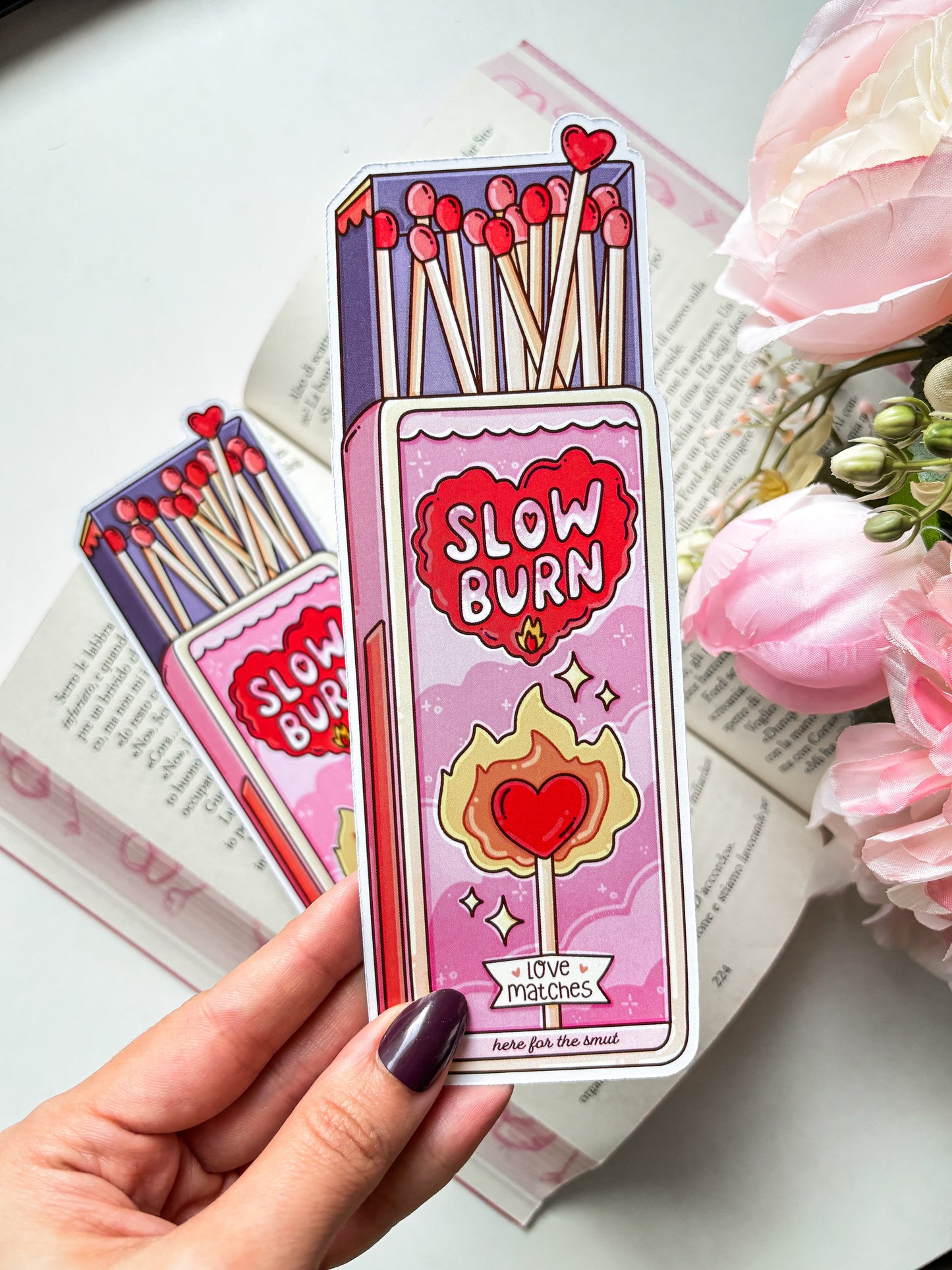 Slow burn Die-cut bookmark