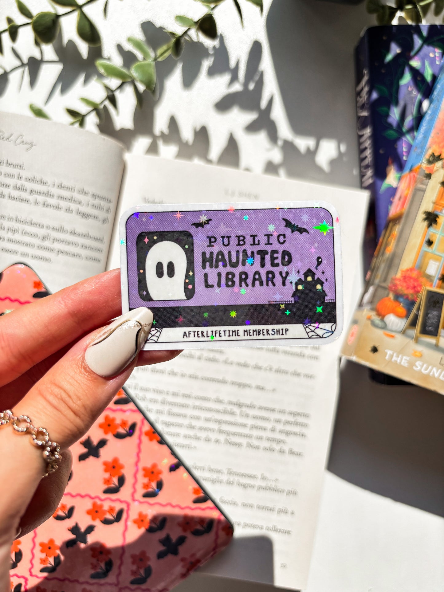 Haunted Library Vinyl Sticker