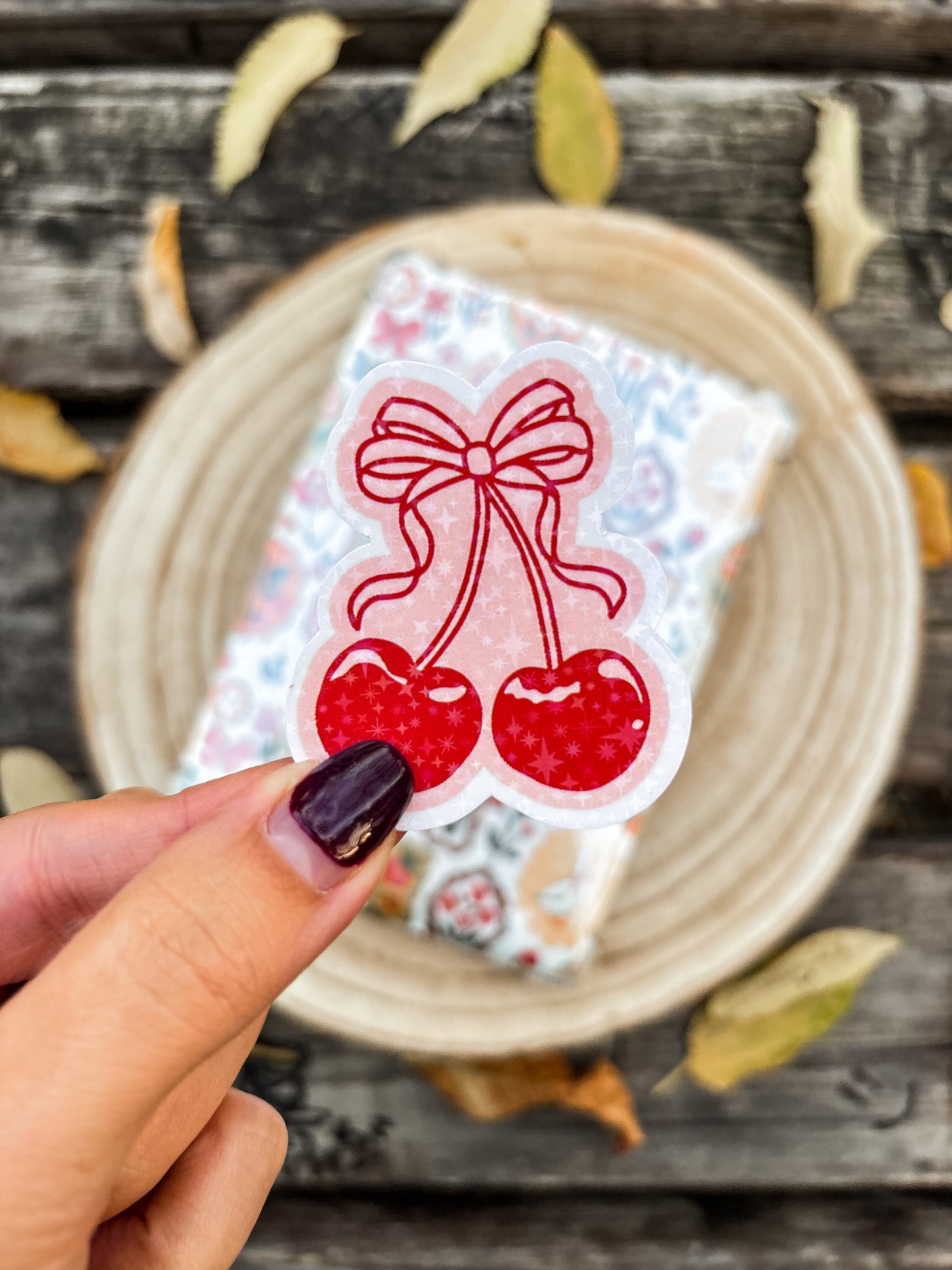 Coquette Cherry Vinyl Sticker