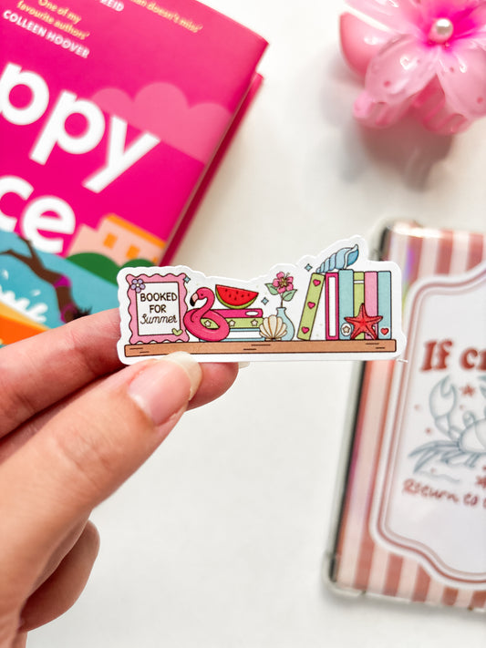 Summer Bookshelf Vinyl Sticker