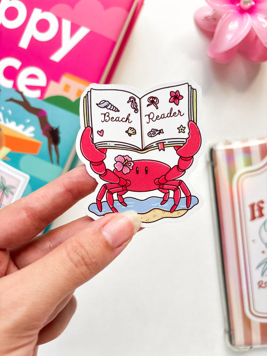 Beach Reader Vinyl Sticker