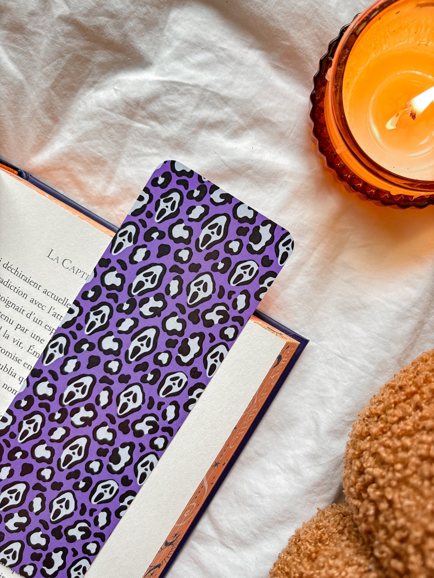 Spooky Ghostface Leopard bookmark