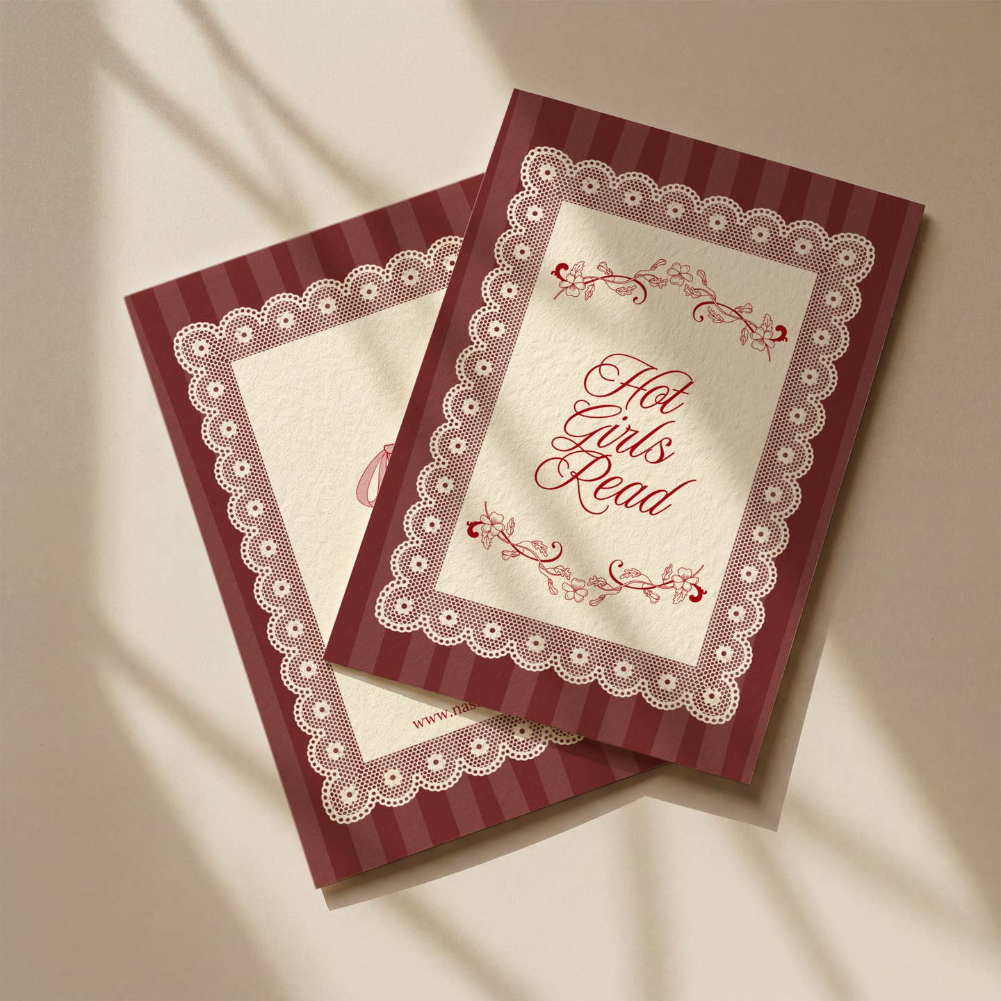 Bookish greeting card• hot girls read