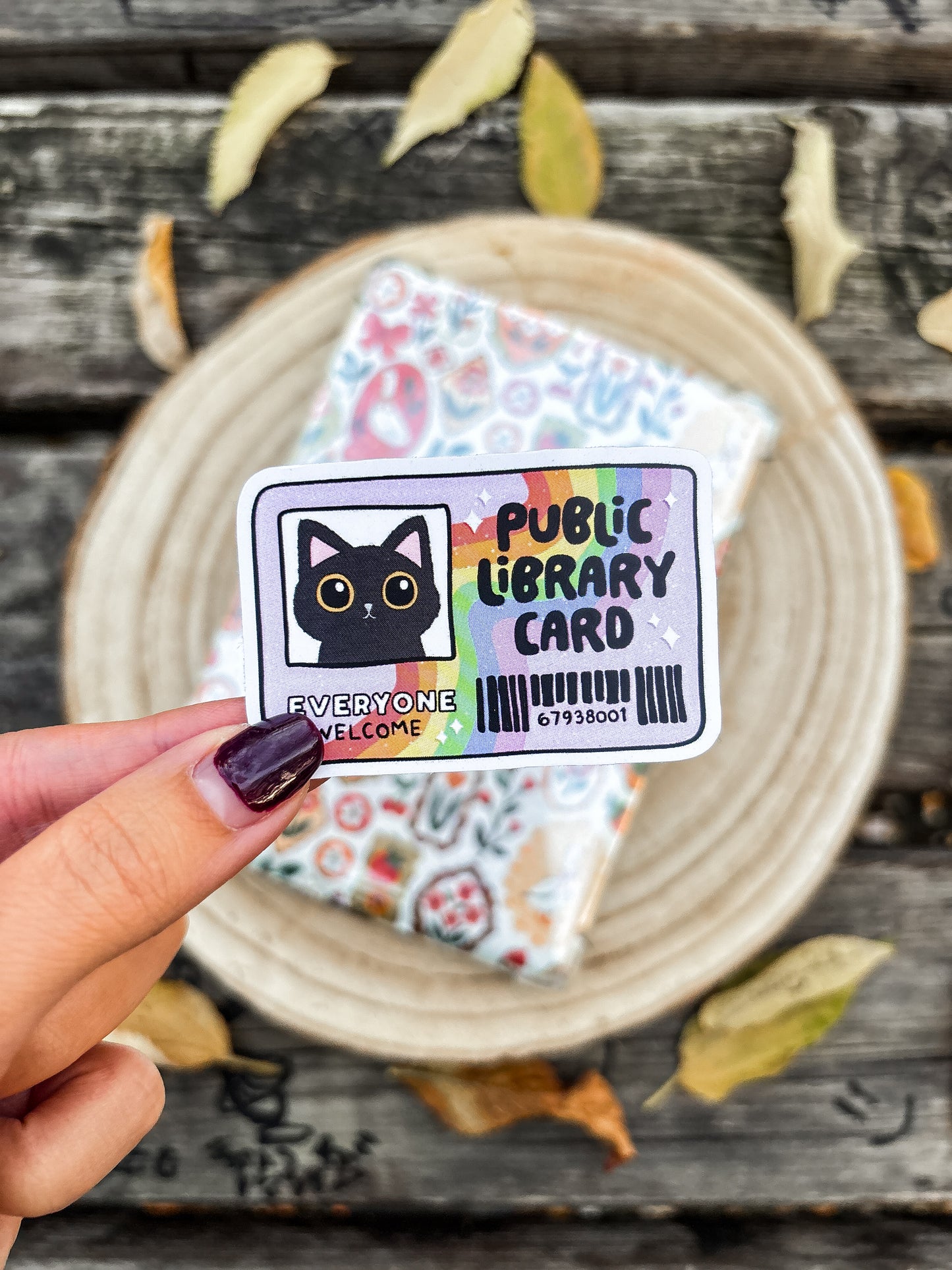 Public Library Card Vinyl Sticker