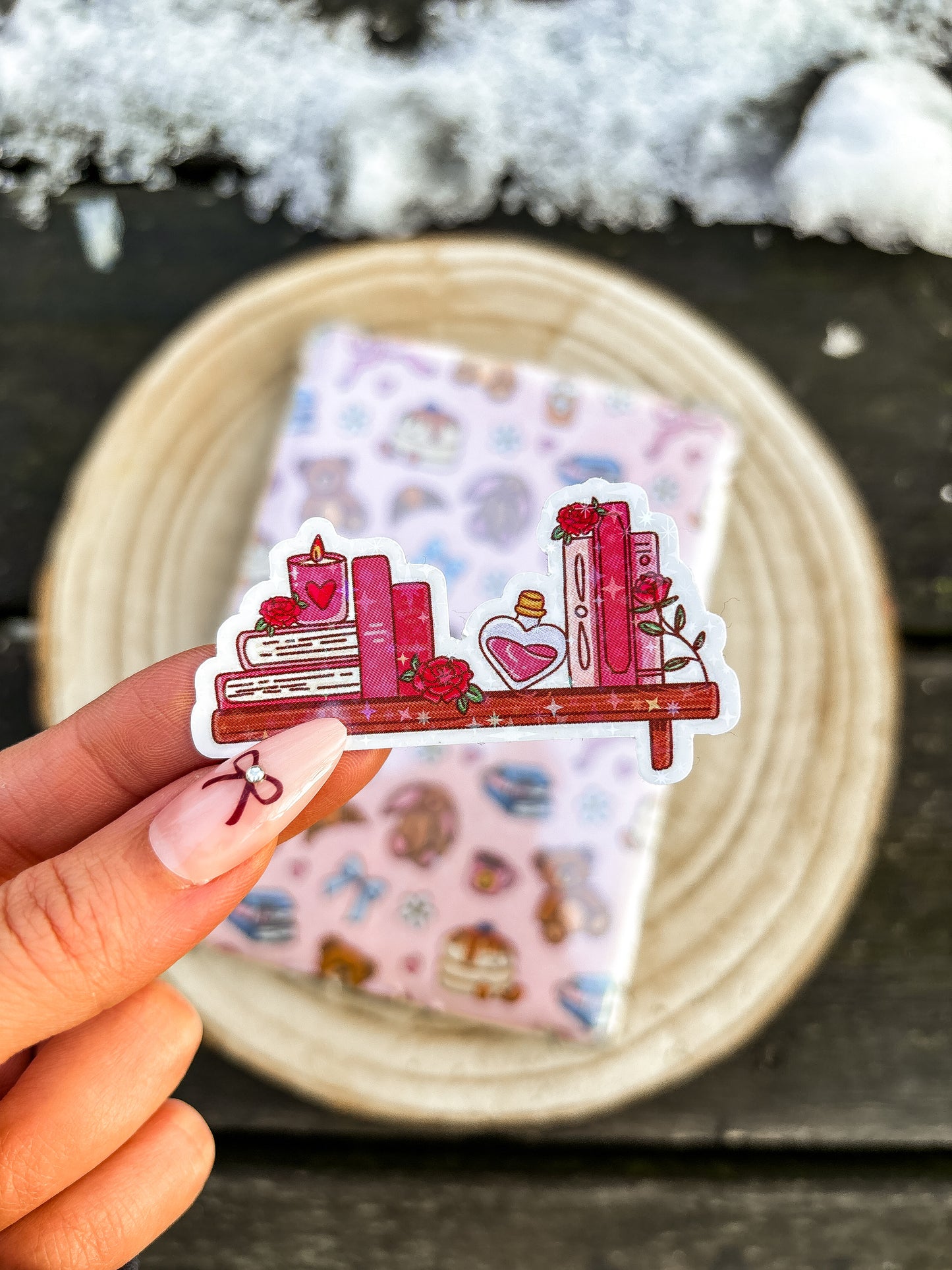 Romance bookshelf Vinyl sticker