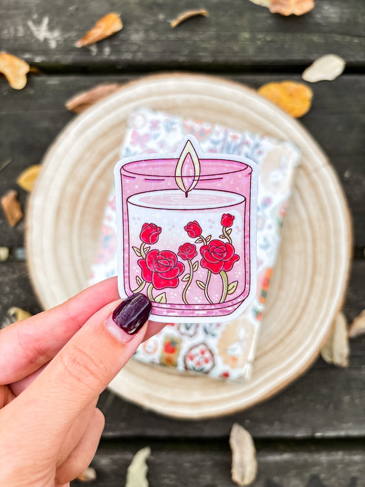Romance Candle Vinyl Sticker