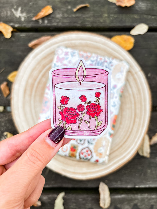 Romance Candle Vinyl Sticker
