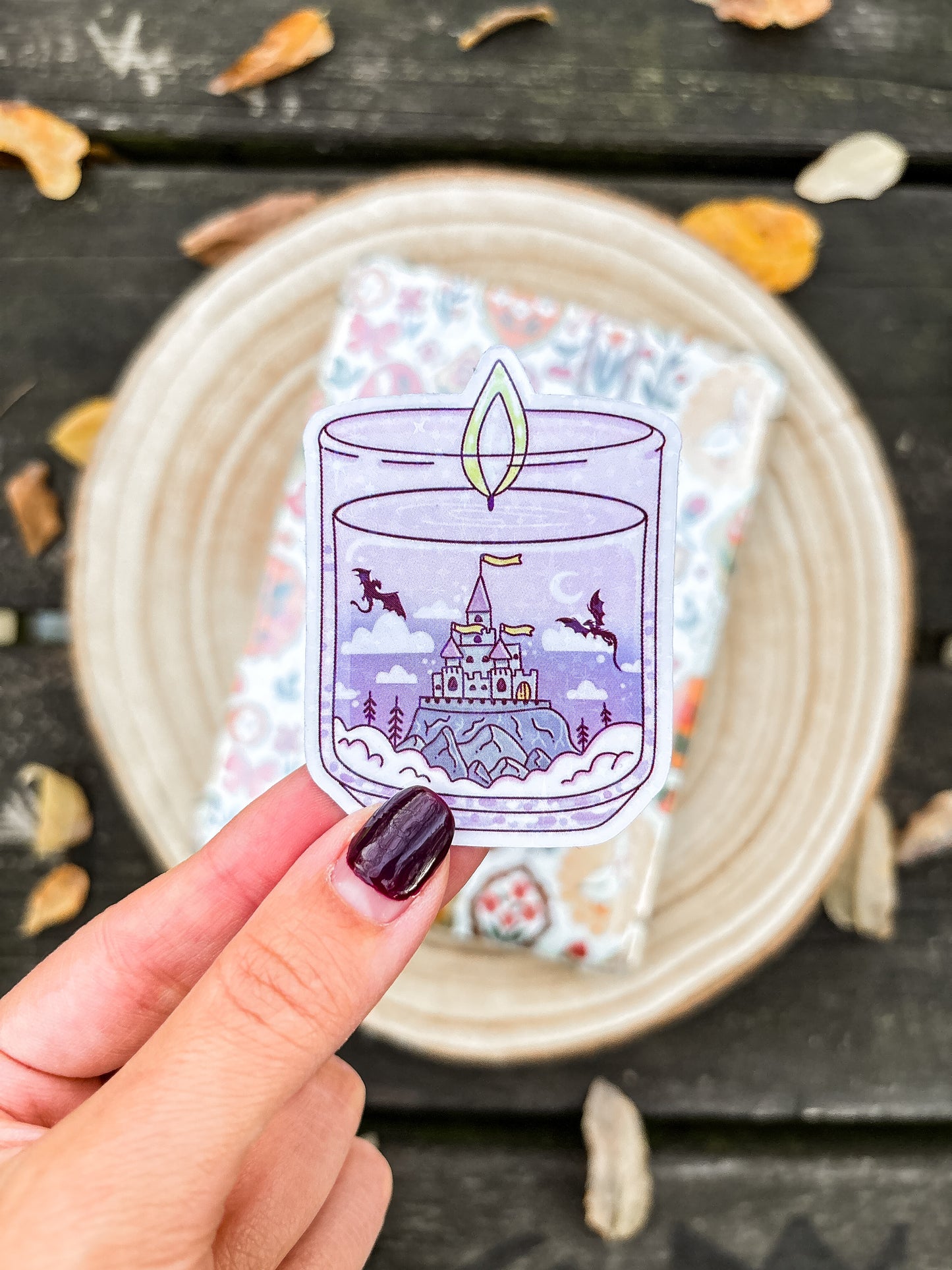 Fantasy Candle Vinyl Sticker