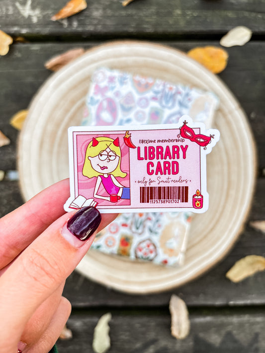 Smut Library Card Vinyl Sticker