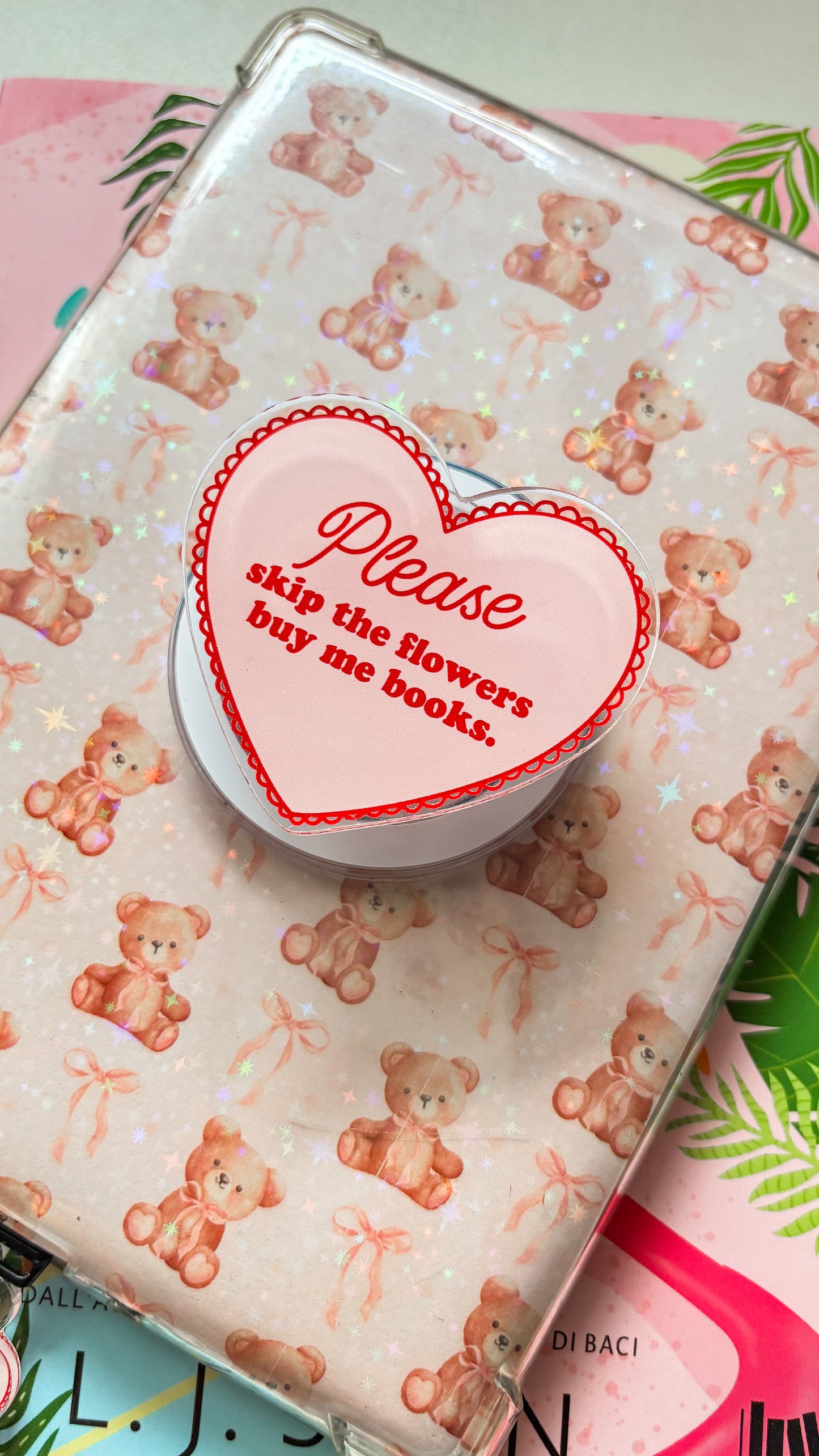 Please skip the flowers buy me books Magnetic Grip