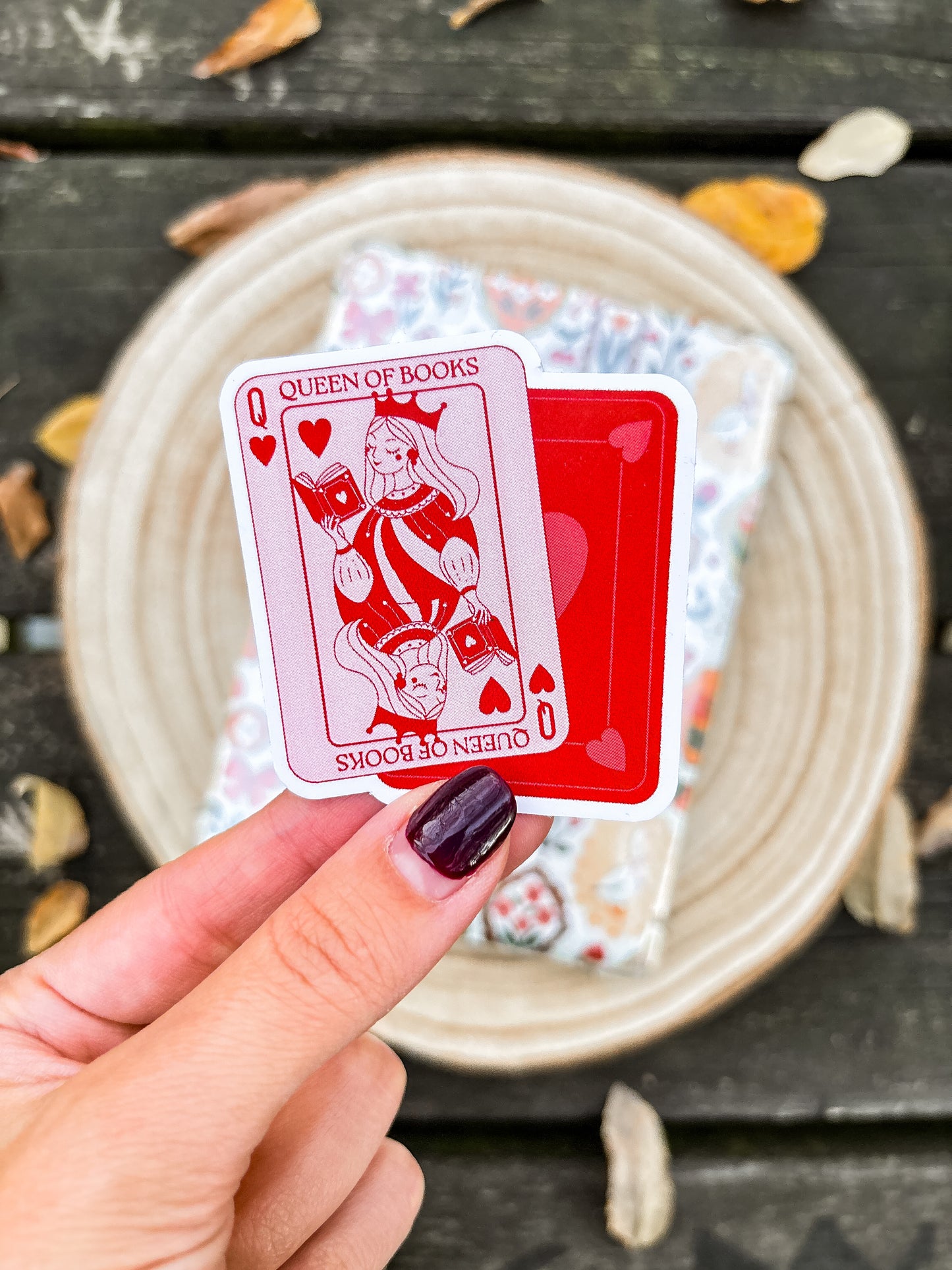 Queen of Books Vinyl Sticker