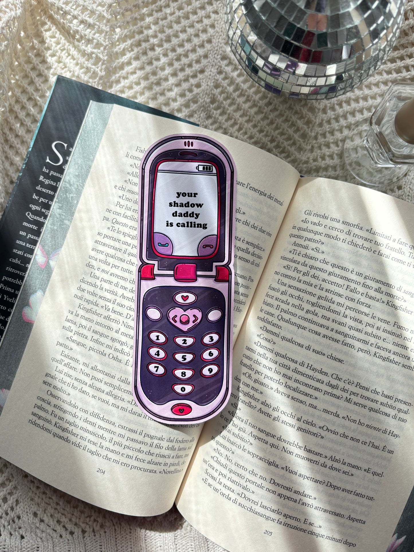 Shadow daddy die-cut bookmark