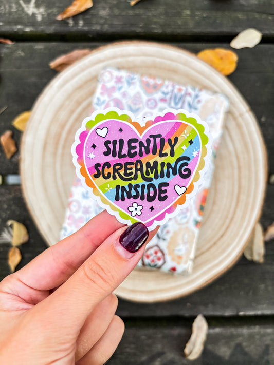 Silently Screaming Vinyl Sticker