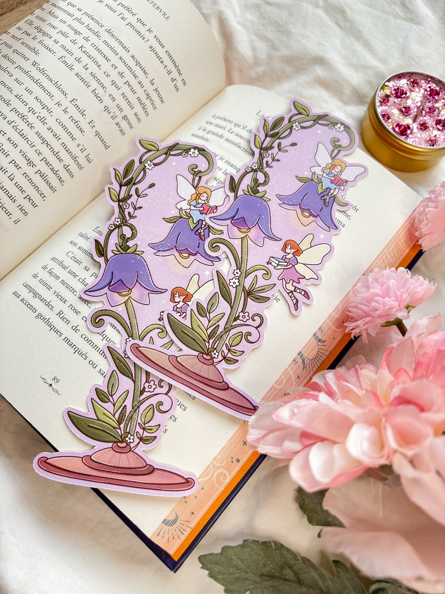 Fairy garden Die-cut bookmark bookish gift