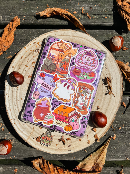 Autumn Book Pile Vinyl Sticker