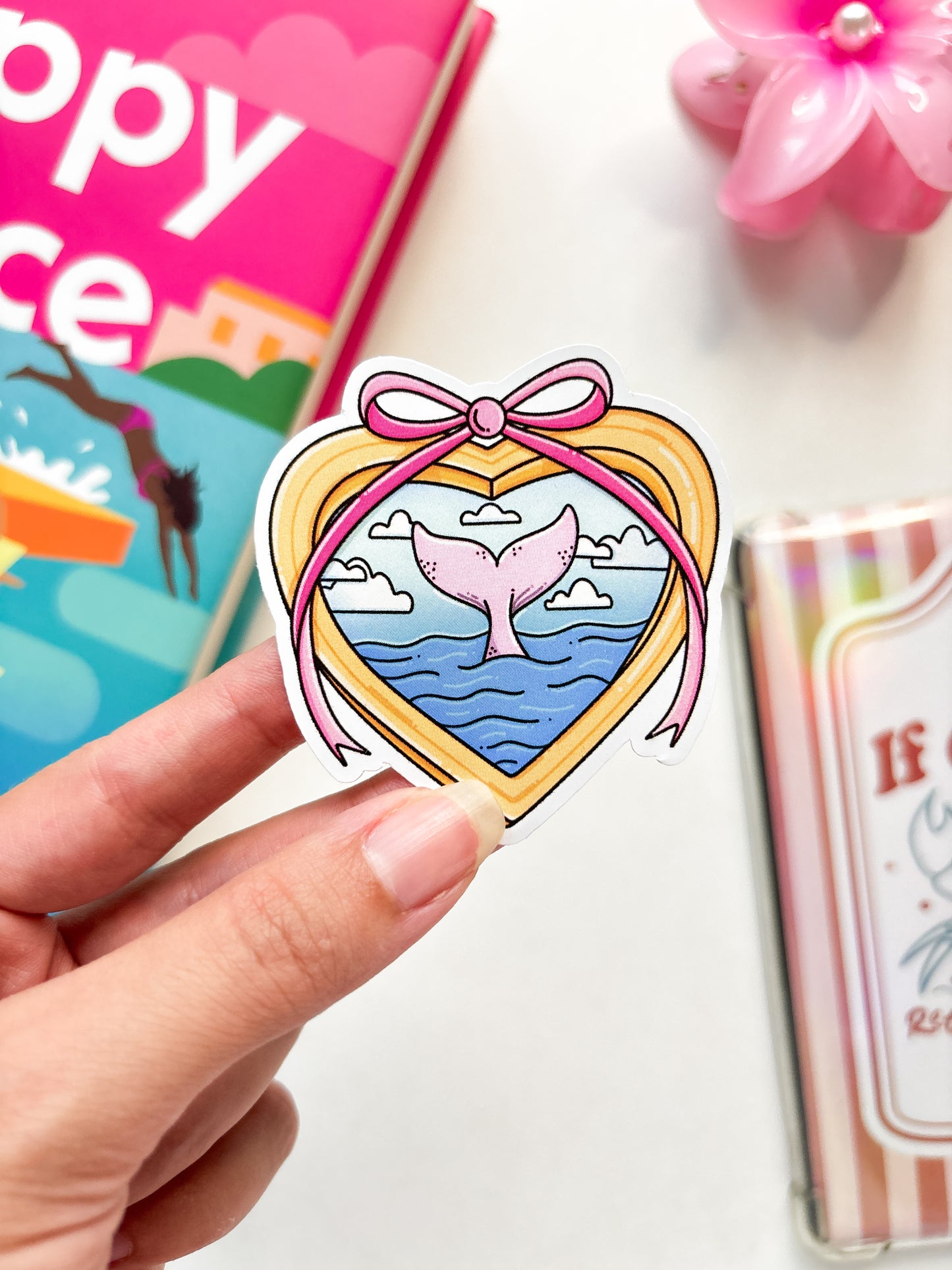Summer Heart Locket Vinyl Sticker