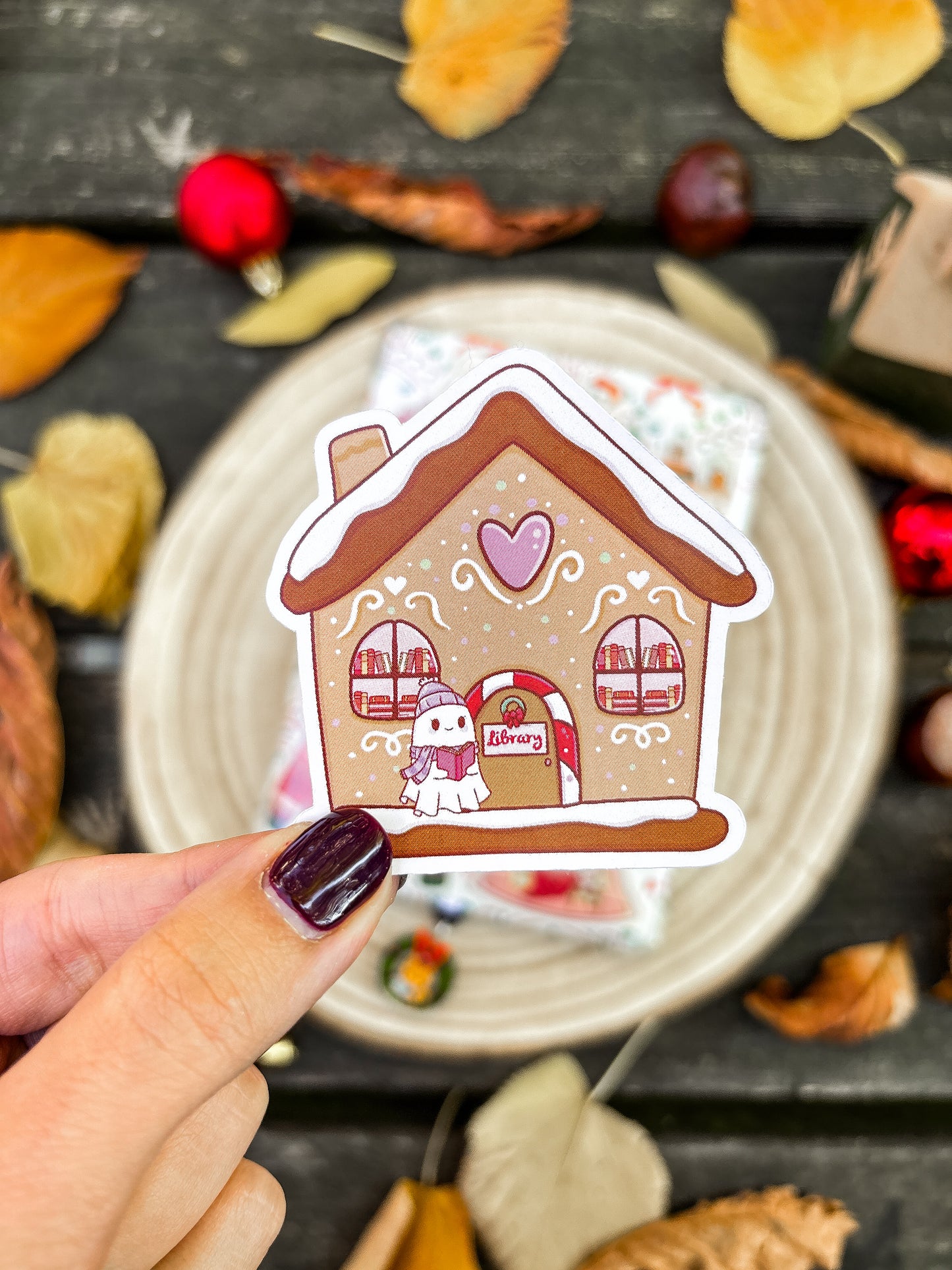 Holiday Bookstore Vinyl Sticker