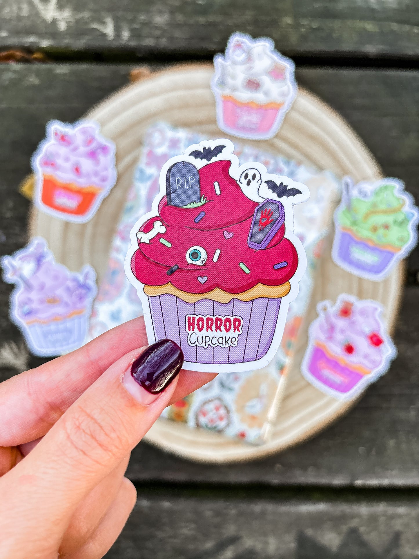 Book Tropes Cupcake Vinyl Sticker