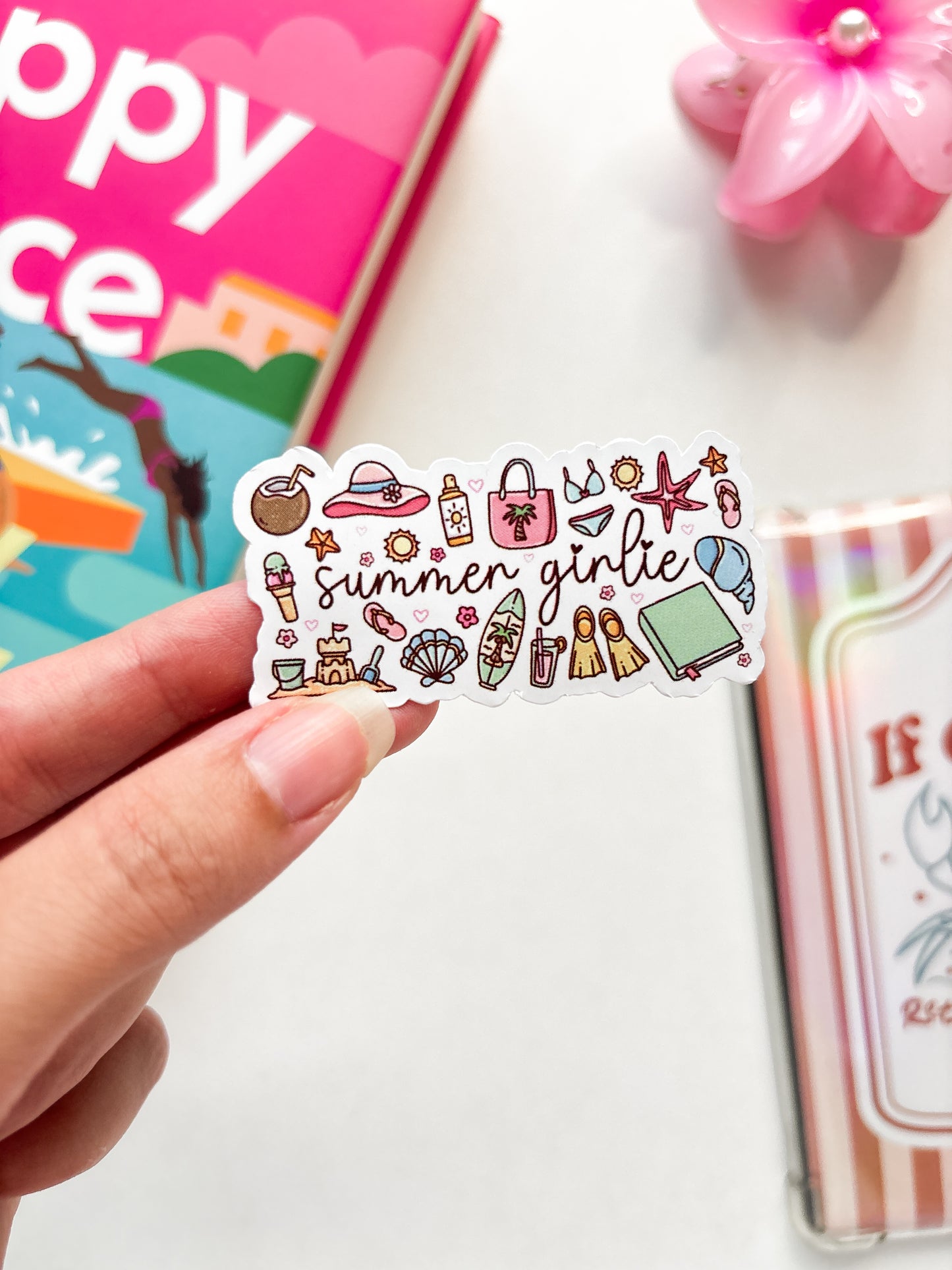 Summer Girlie Vinyl Sticker