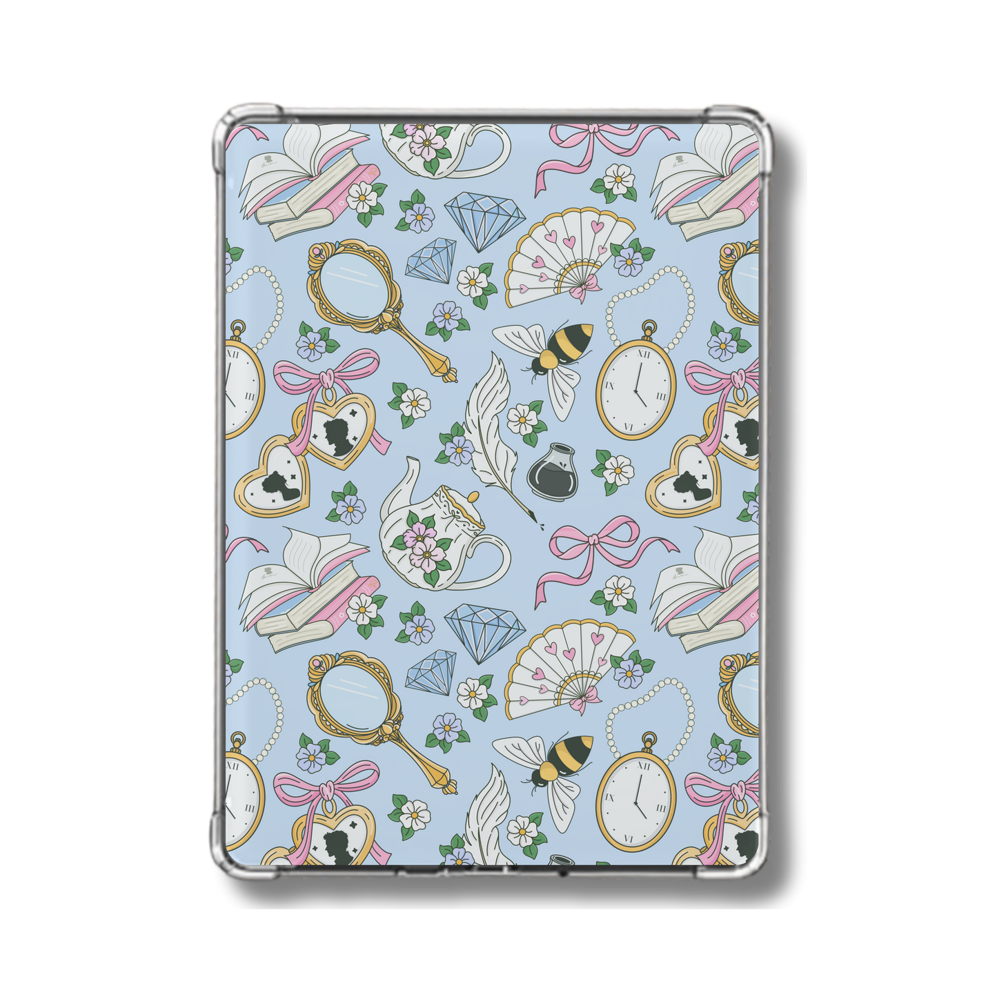 Blue Historical Romance Holographic Insert
