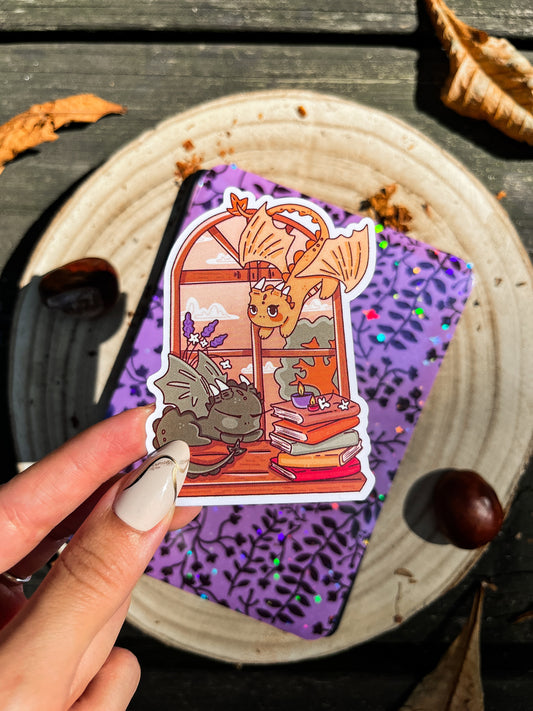 Cozy Fantasy Window Vinyl Sticker