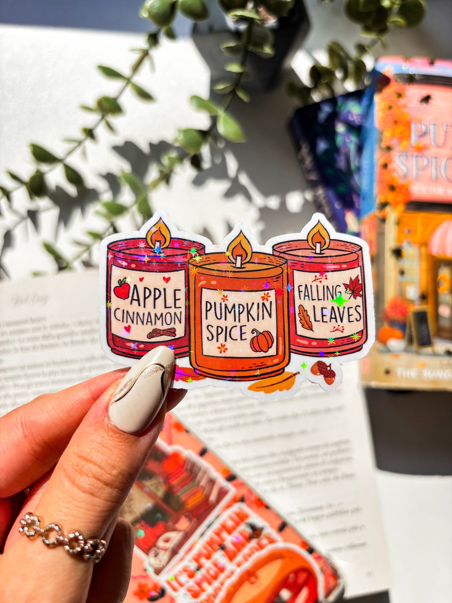 Cozy Fall Candles Vinyl Sticker