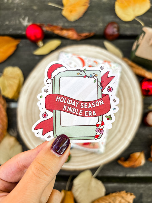 Holiday Season Kindle Vinyl Sticker