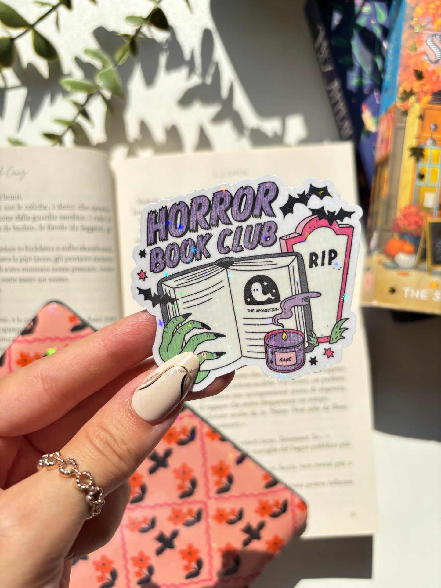 Horror Book Club Vinyl Sticker