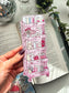Coquette TBR Cart die-cut bookmark
