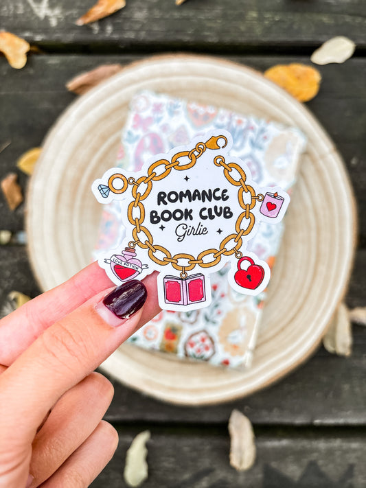 Romance Book Club Charm Bracelet Vinyl Sticker