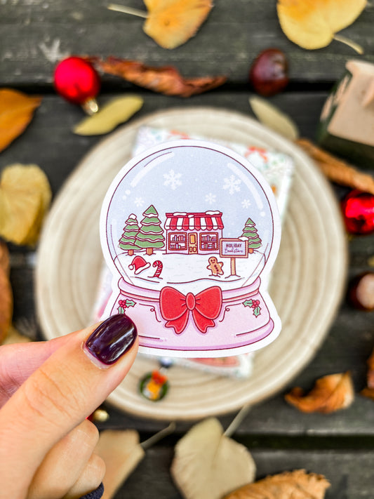 Bookstore Snow Globe Vinyl Sticker