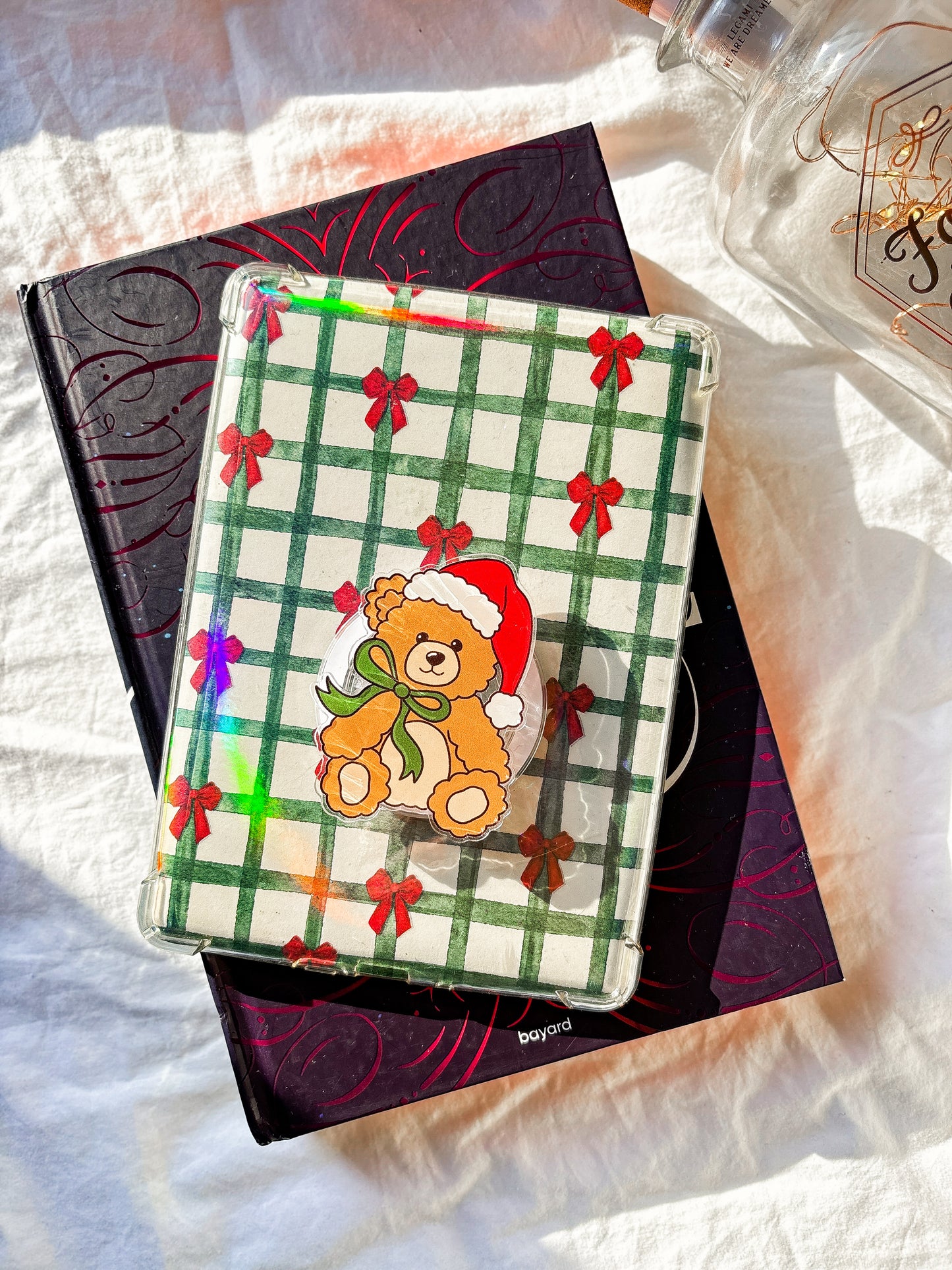 Christmas kindle Magnetic grip cute Teddy kobo holder