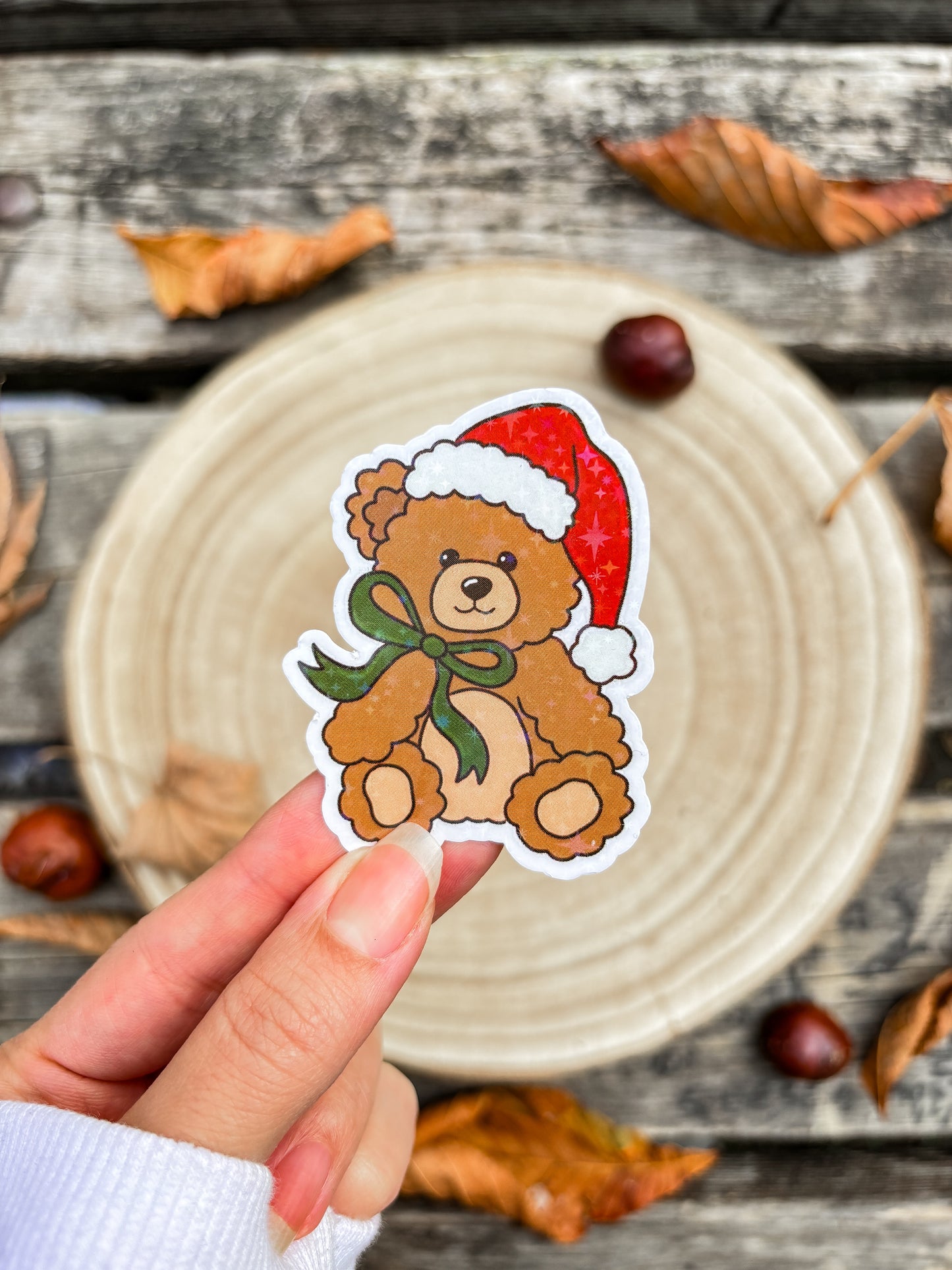 Cute Teddy Vinyl Sticker christmas kindle sticker