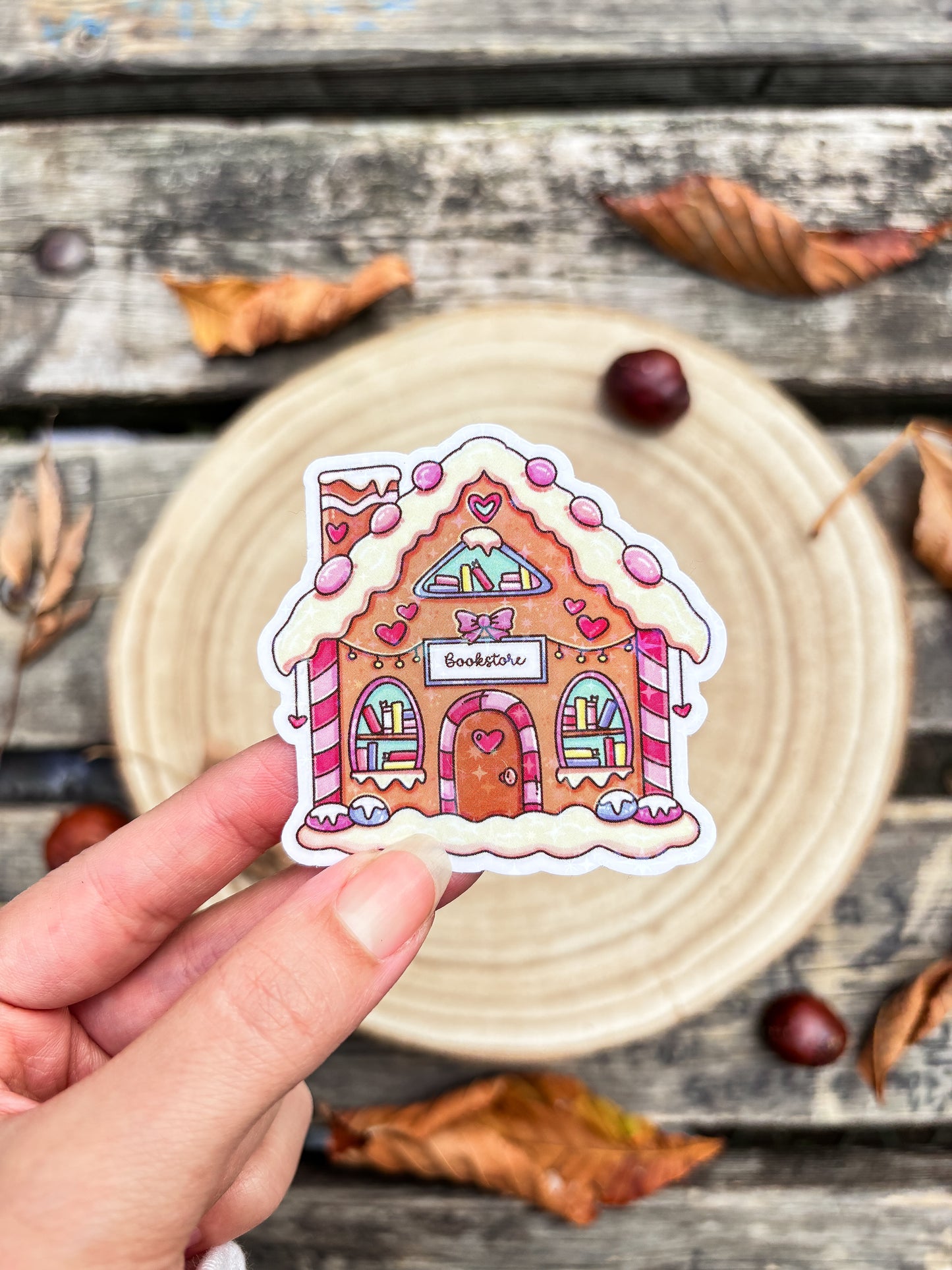 Holiday bookstore Vinyl Sticker christmas kindle sticker