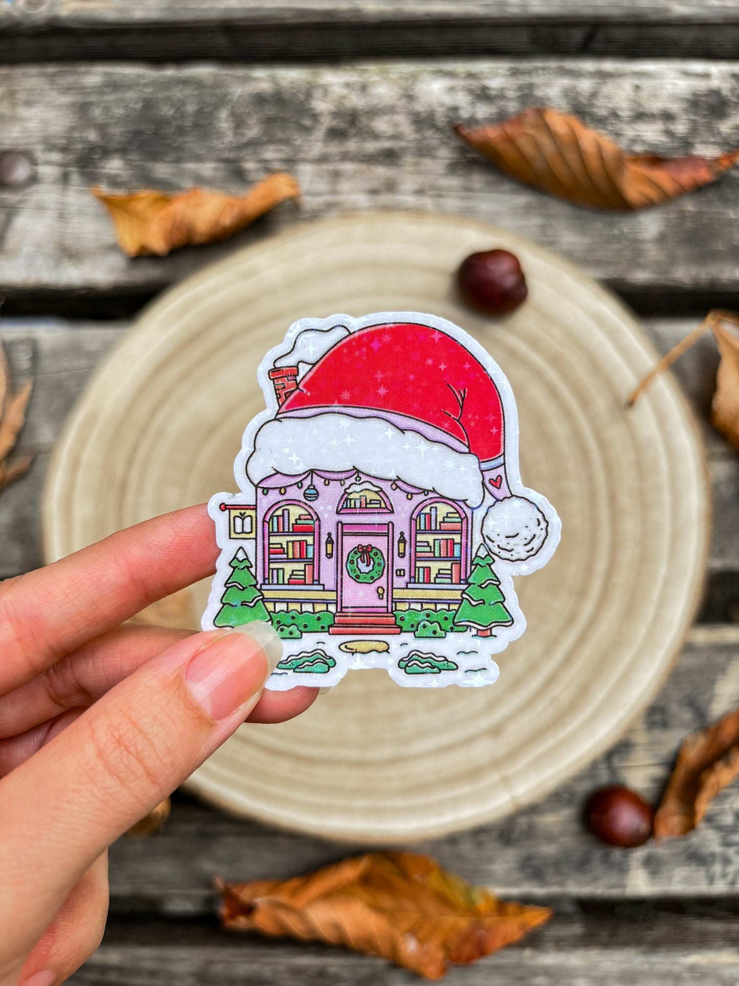 Holiday bookstore Sticker Christmas kindle sticker