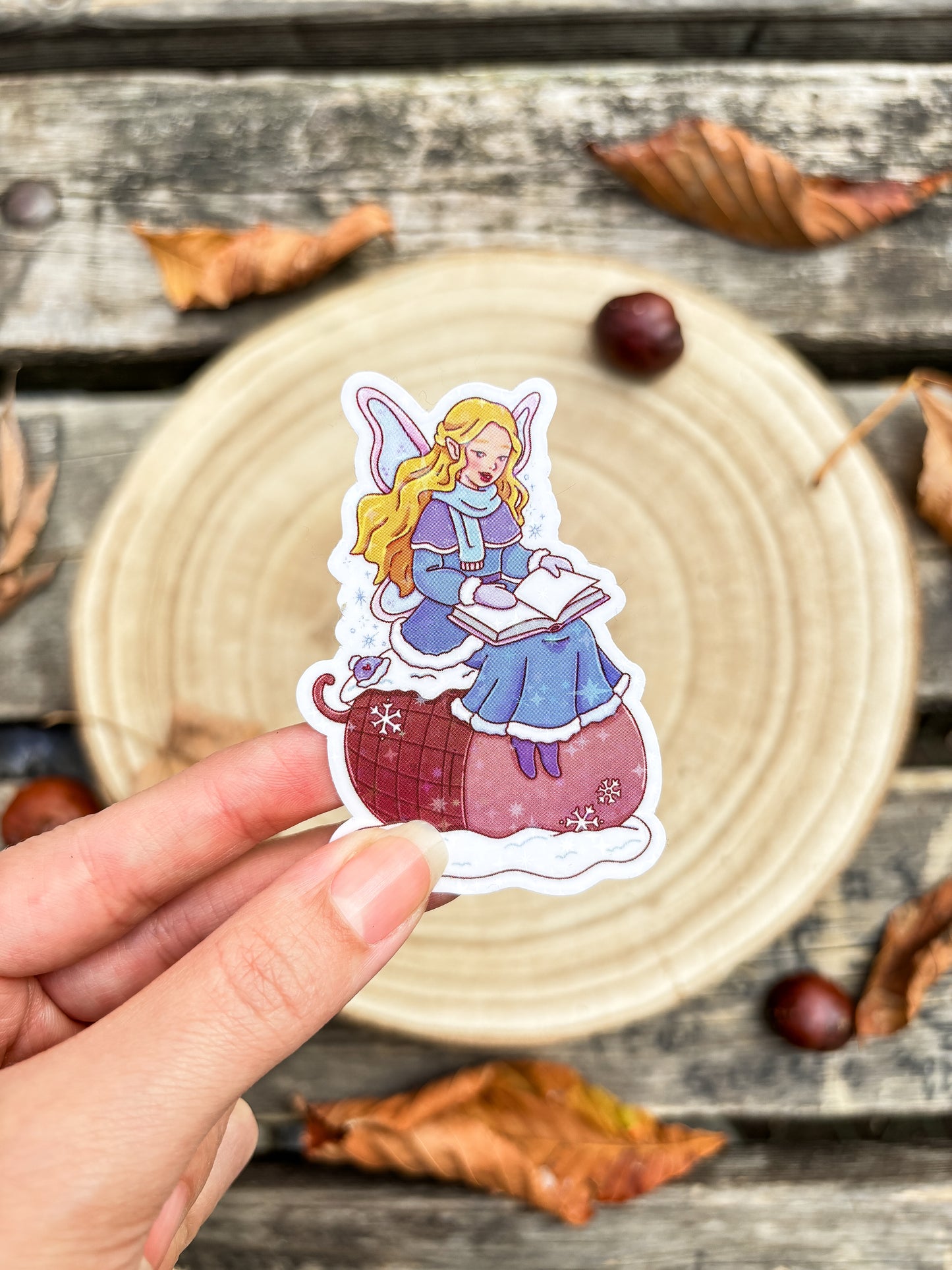 Winter fairy tale vinyl Sticker winter kindle sticker